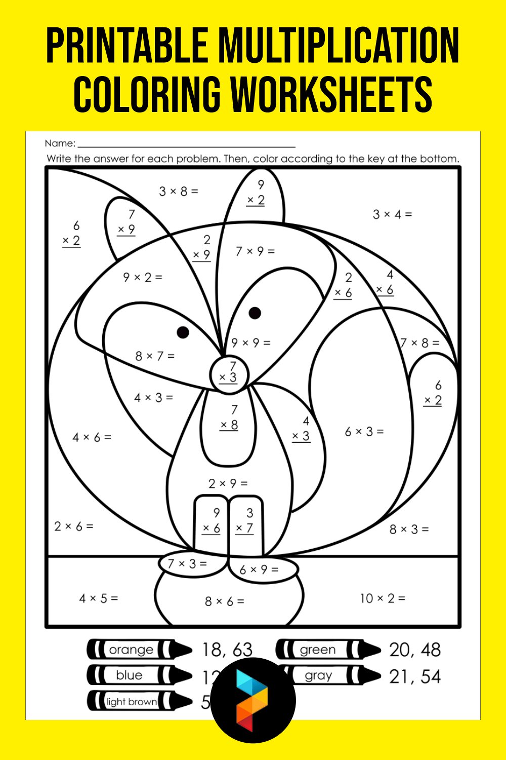 Multiplication Printable Sheets Printable Word Searches