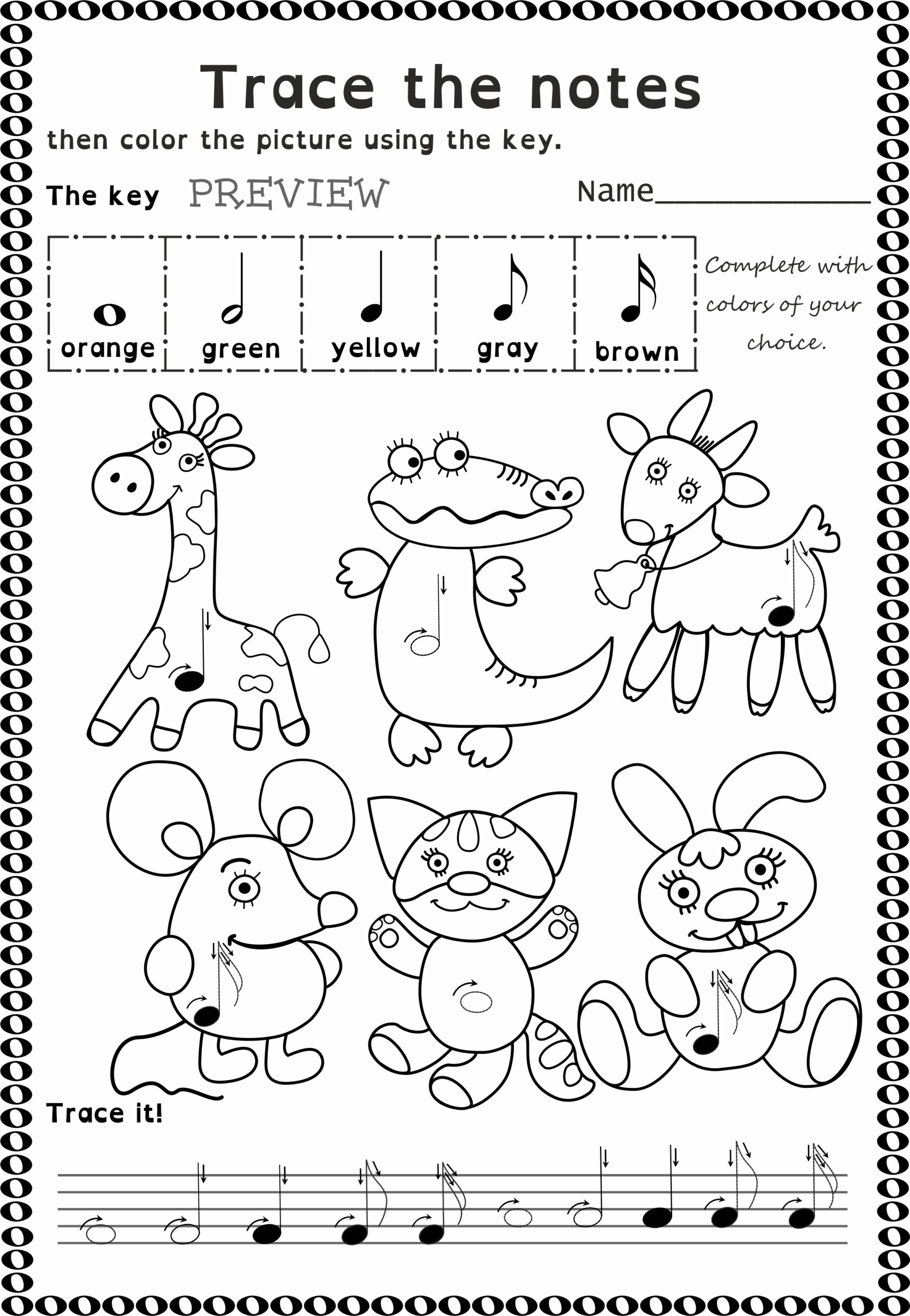 Music Activity Sheets