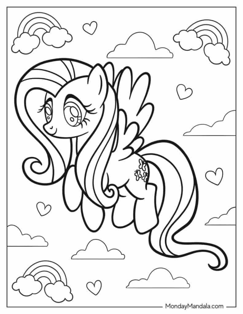 My Little Pony Fluttershy Printable Coloring Pages Infoupdate