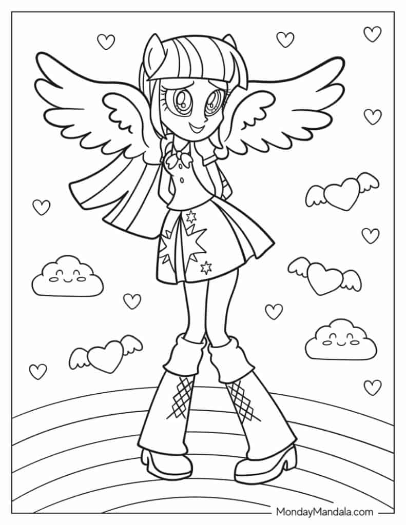 My Little Pony Human Coloring Pages Free Infoupdate