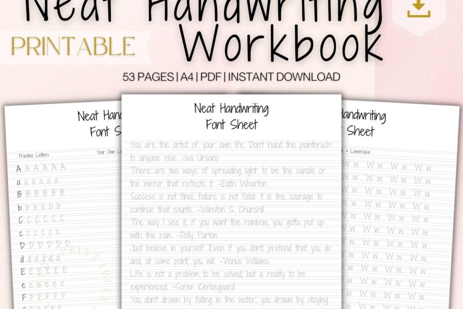 Neat Handwriting Practice Sheet Printable Handwriting Work 44 OFF