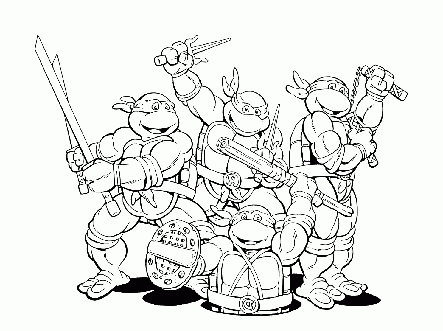 Ninja Turtles Coloring Pages Pdf Coloring Home