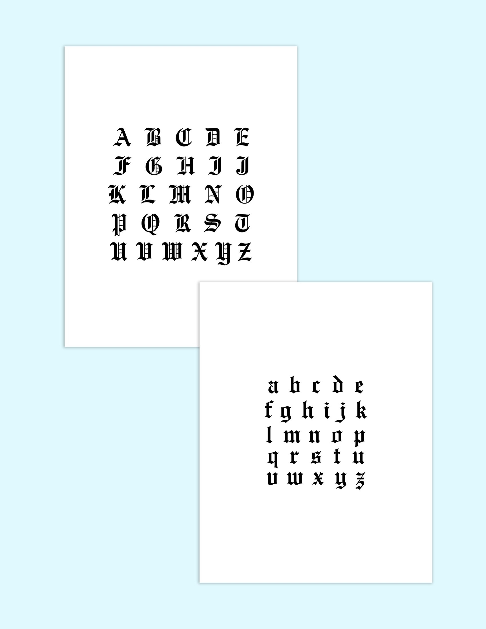 Old English Calligraphy Alphabet Printable Pdf Infoupdate