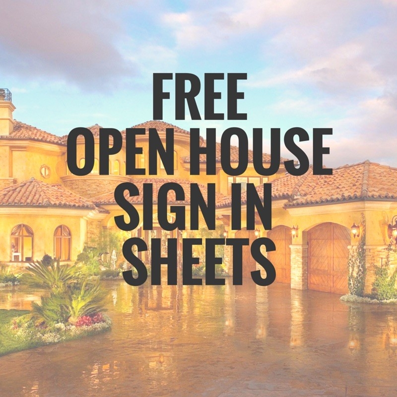 Open House Printable Sign In Sheet