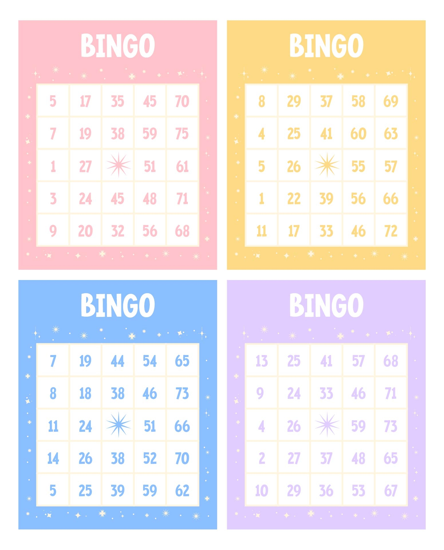 Paper Bingo Sheets 10 Free PDF Printables Printablee