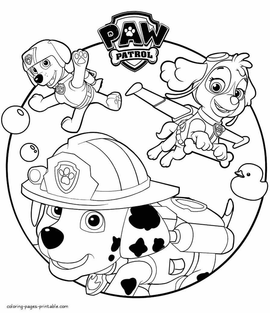 Paw Patrol Cartoon Coloring Sheets To Print COLORING PAGES PRINTABLE COM
