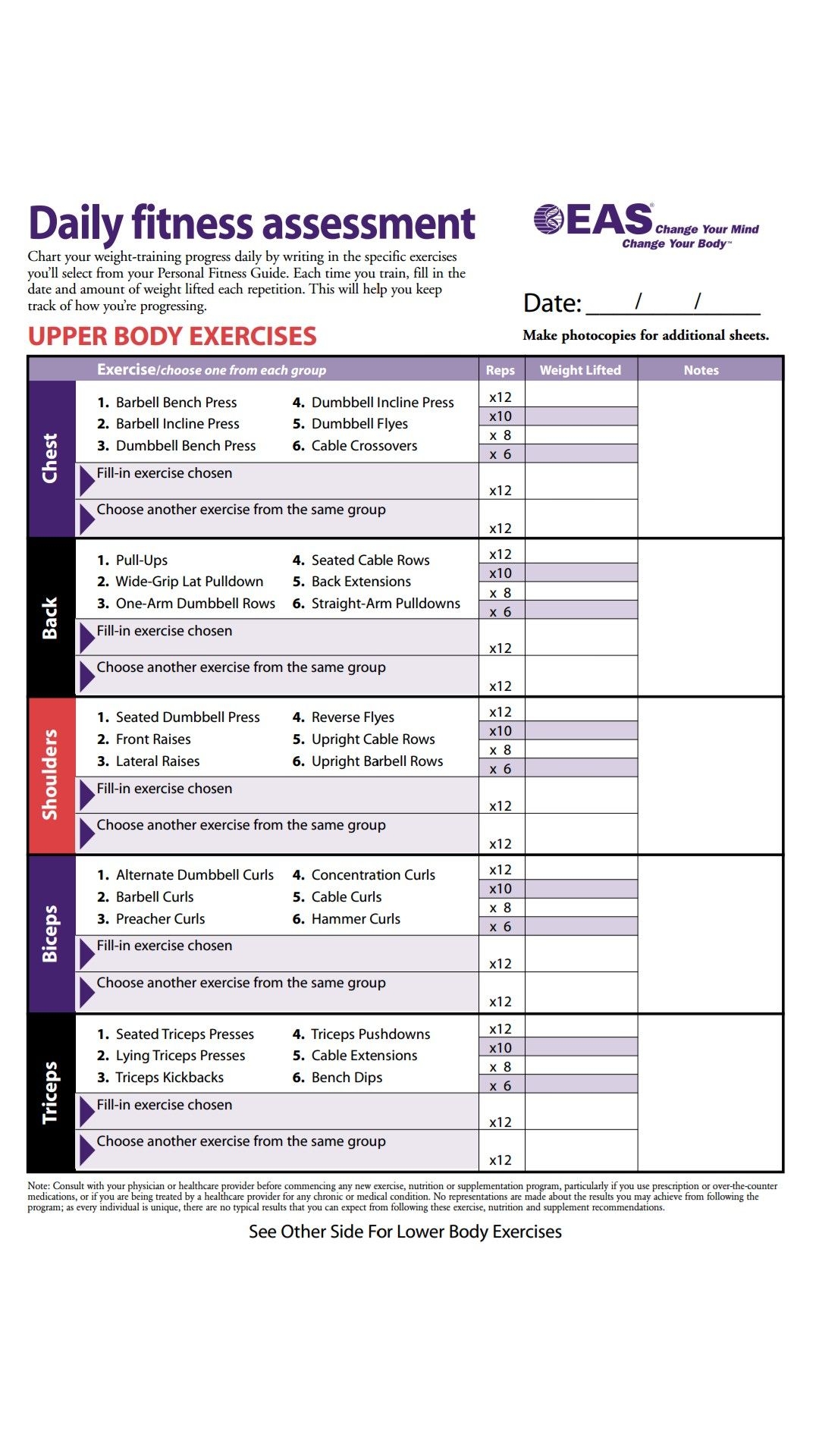 Pdf Printable Body For Life Workout Thomas N Gilbert
