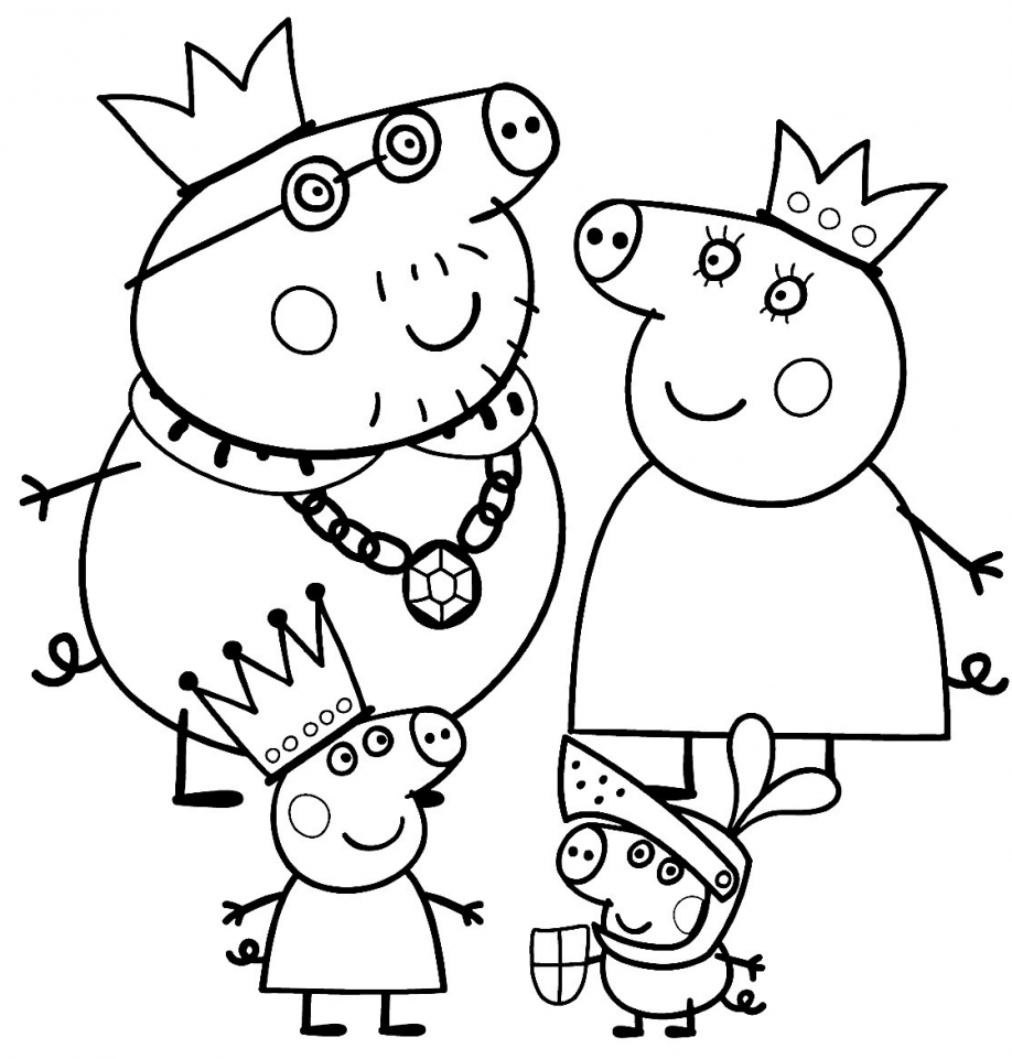Peppa Pig Coloring Pages For Kids Coloring Home