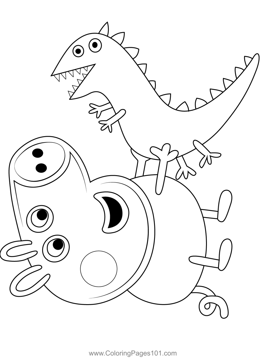 Peppa Pig Toy Coloring Page For Kids Free Peppa Pig Printable 