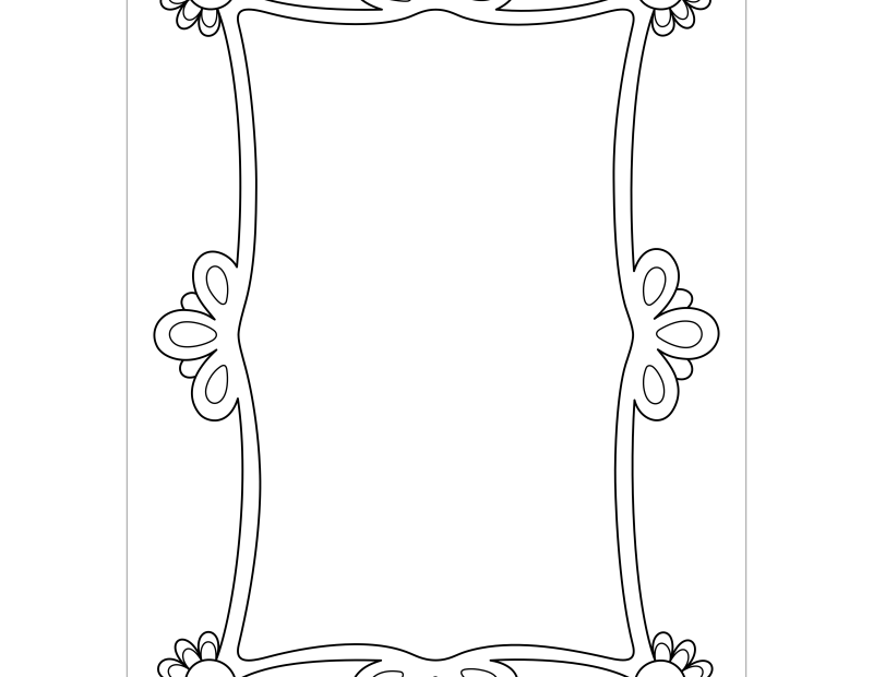 Picture Frame Coloring Page Printable Infoupdate
