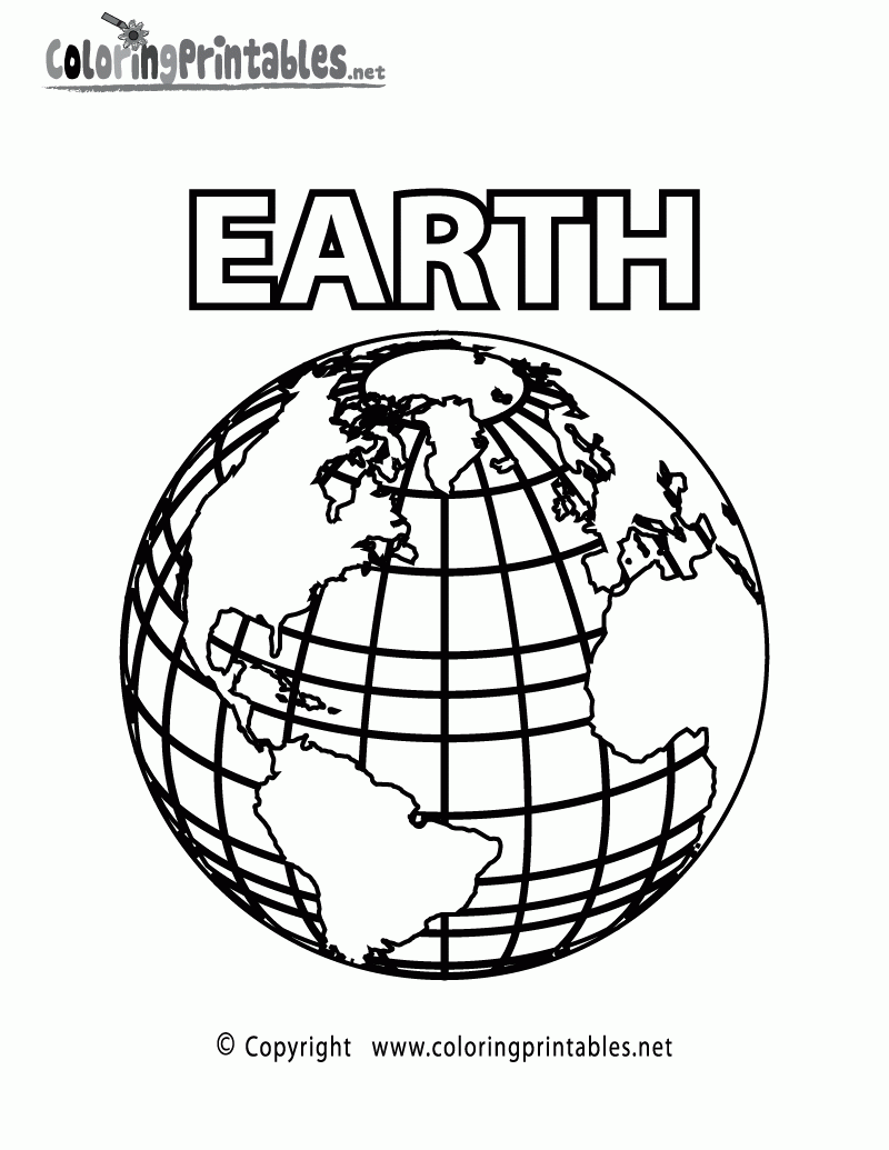 Planet Earth Coloring Page A Free Science Coloring Printable