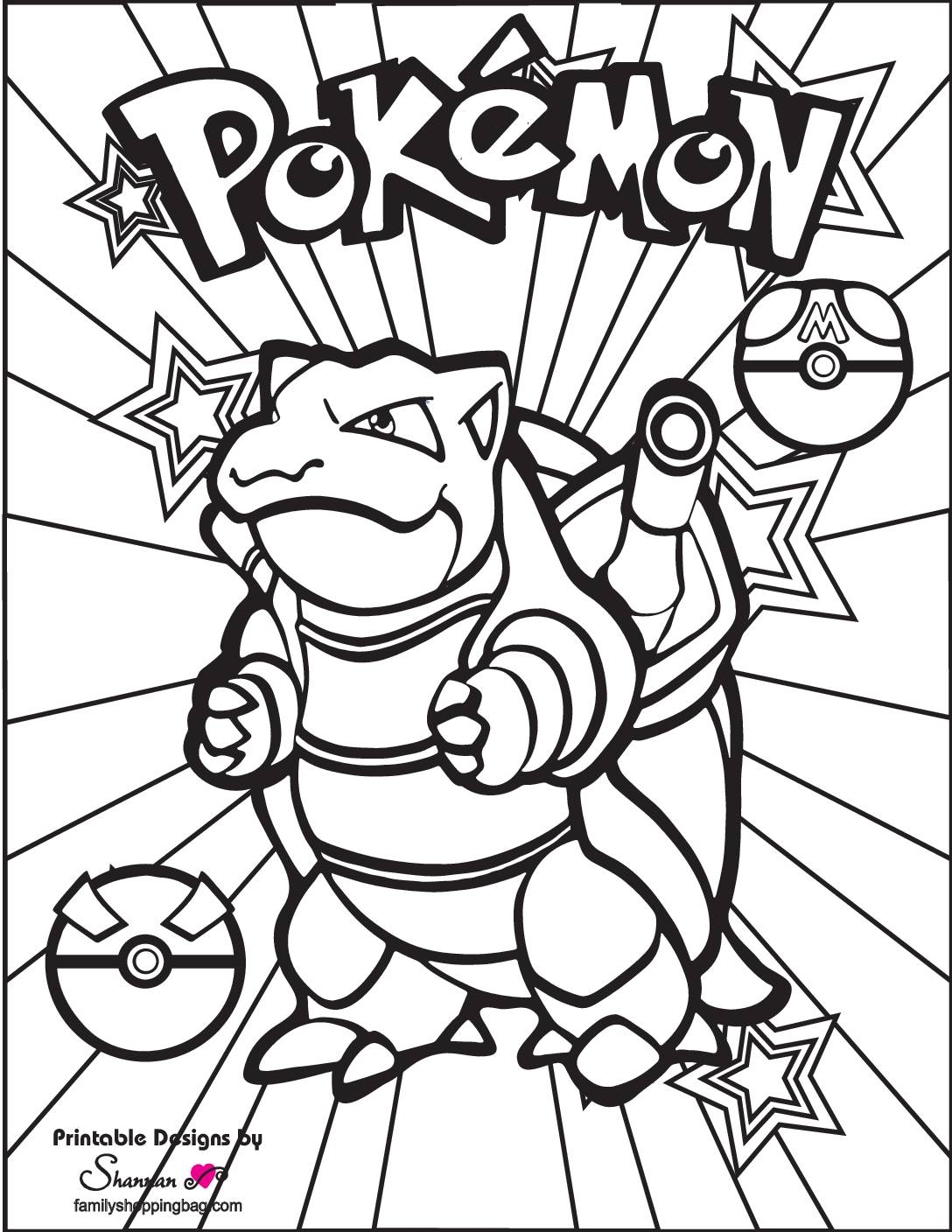 Pokemon Printable Coloring Sheets