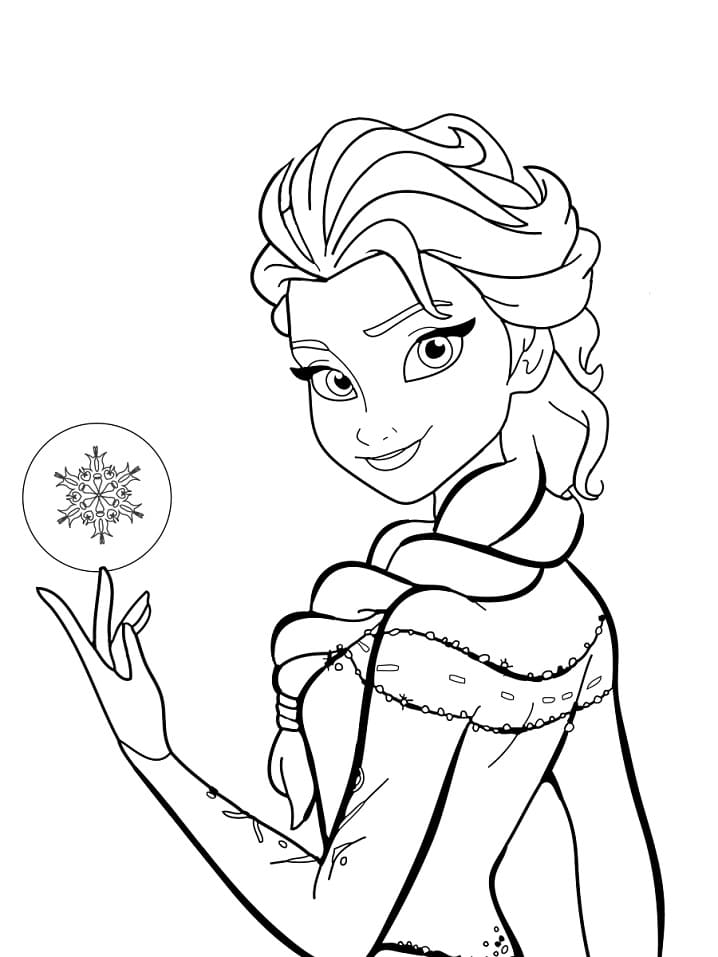 Pretty Elsa Coloring Page Free Printable Coloring Pages For Kids