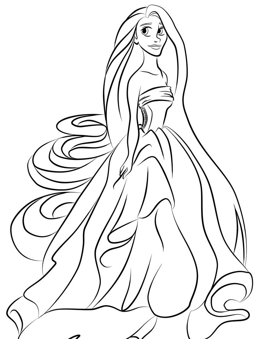 Princess Color Sheets Printable