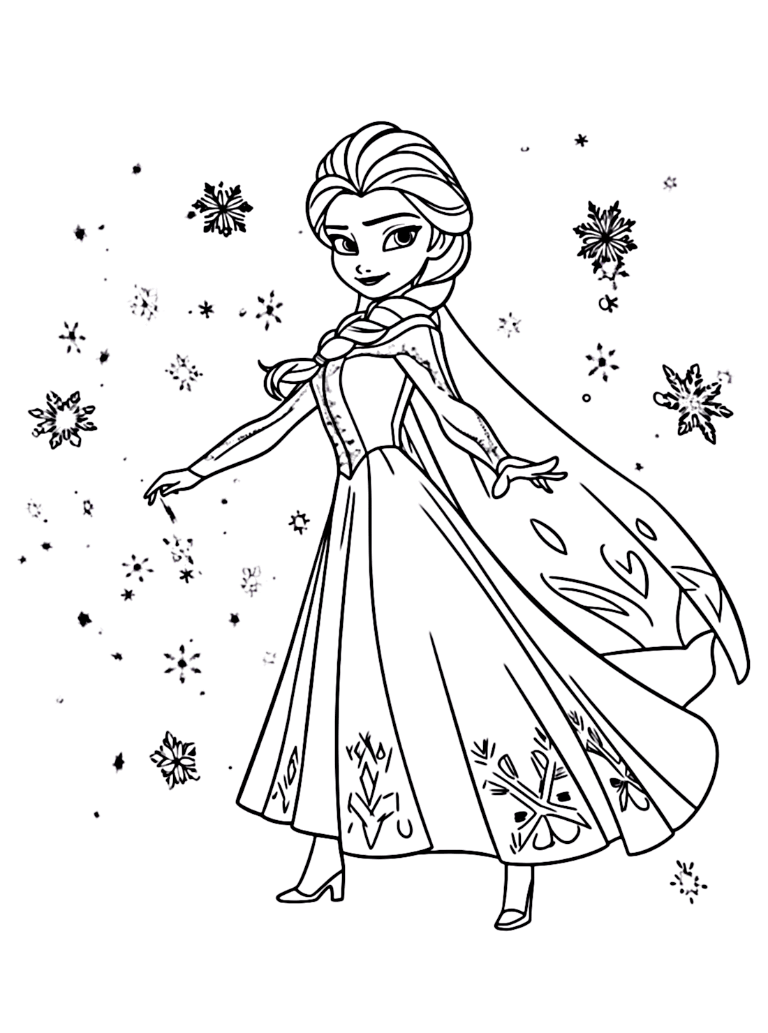 Princess Elsa Coloring Page Coloring Online Free
