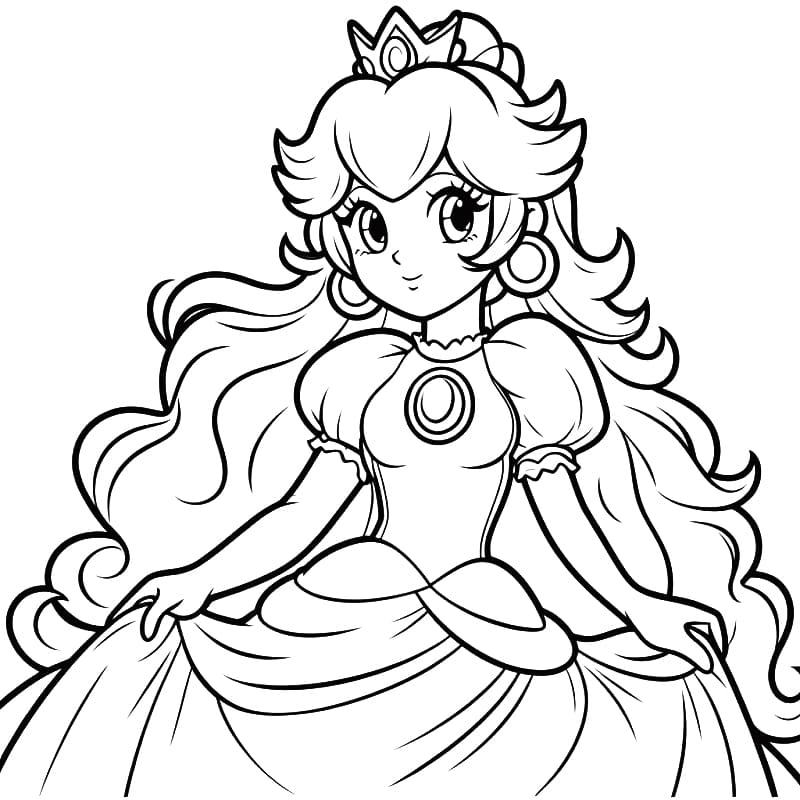 Princess Peach Coloring Pages ColoringLib