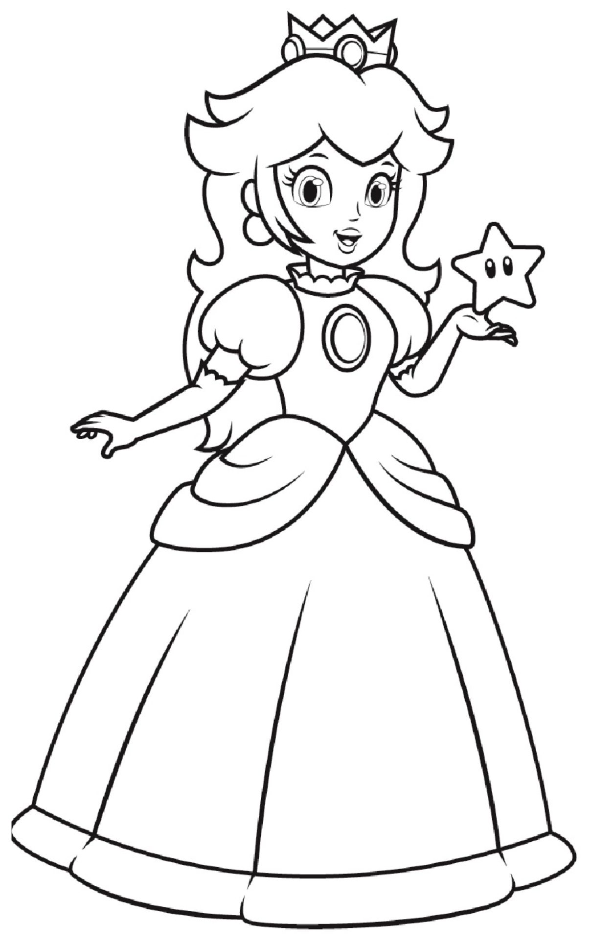 Princess Peach Coloring Pages Super Mario 39 s Lover ColoringLive
