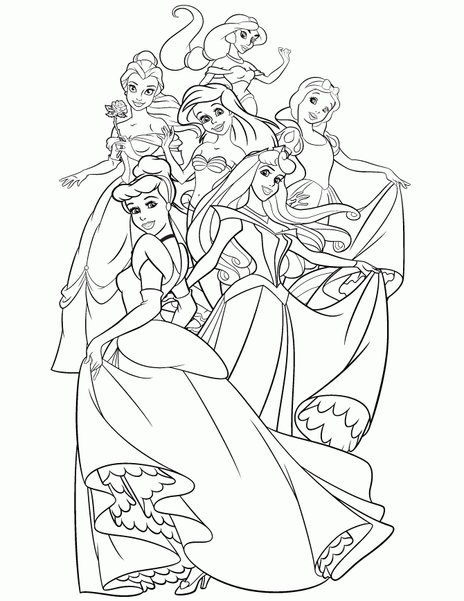 Princess Printable Coloring Sheets