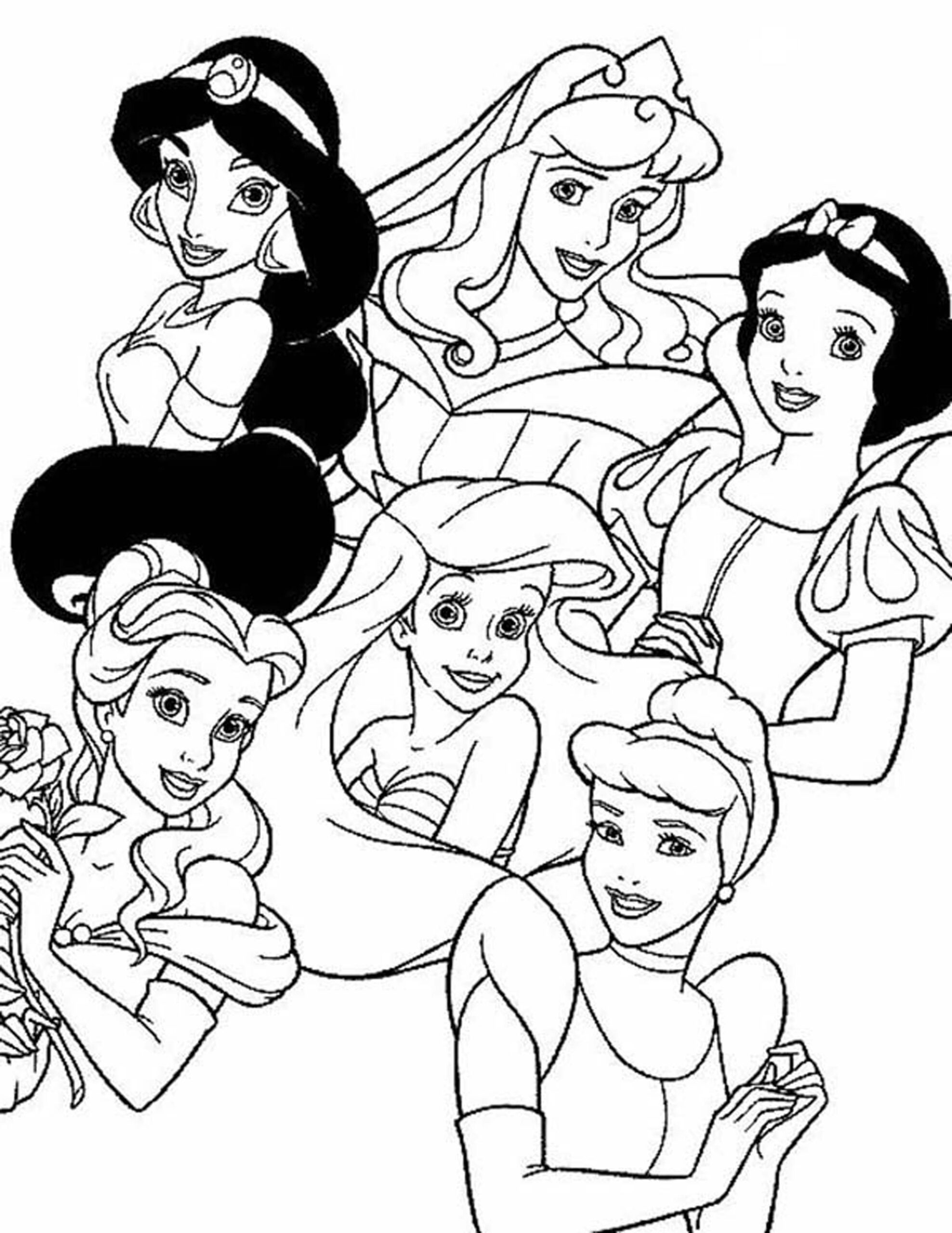 Princess Printable Coloring Sheets
