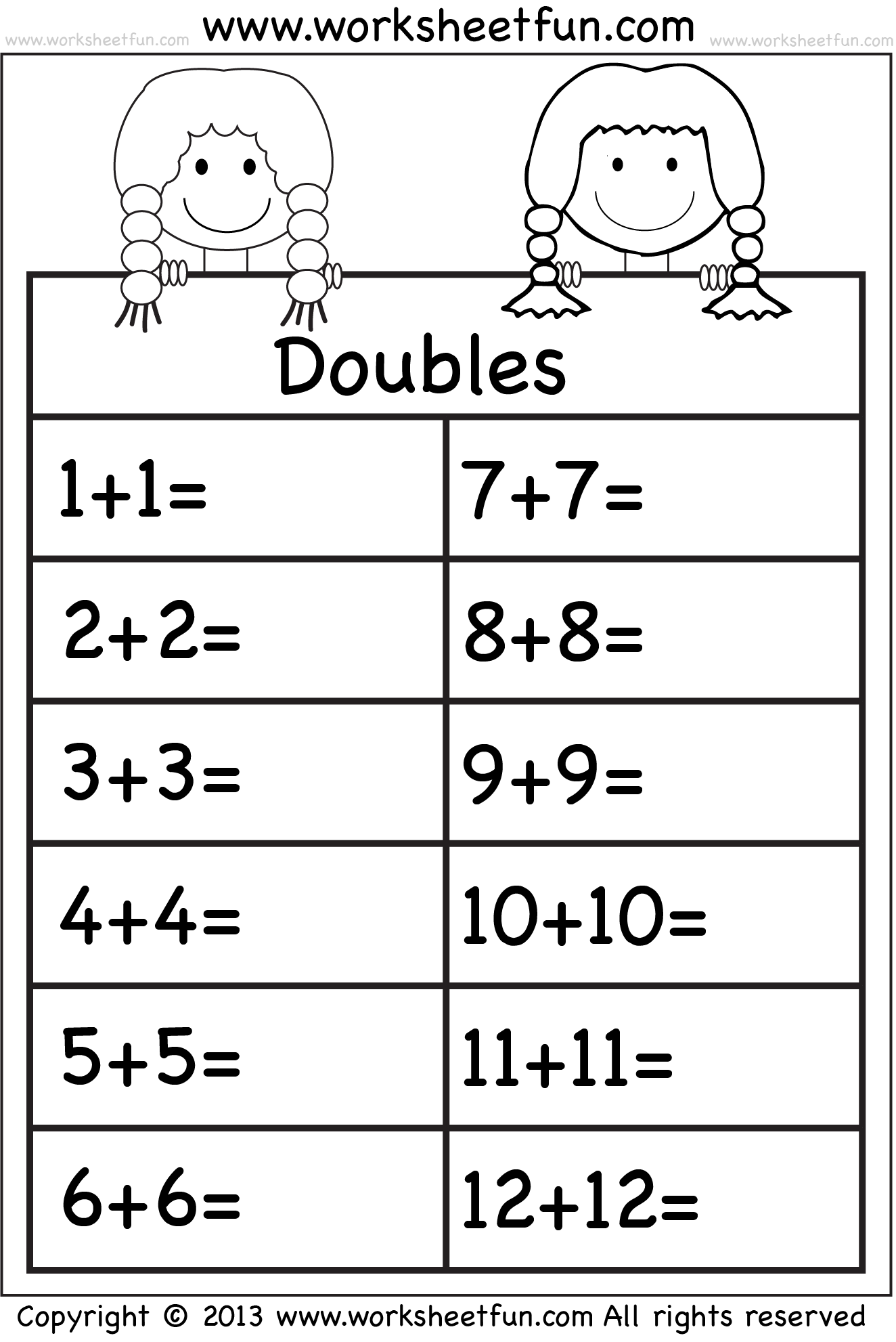 Printable Adding Sheets