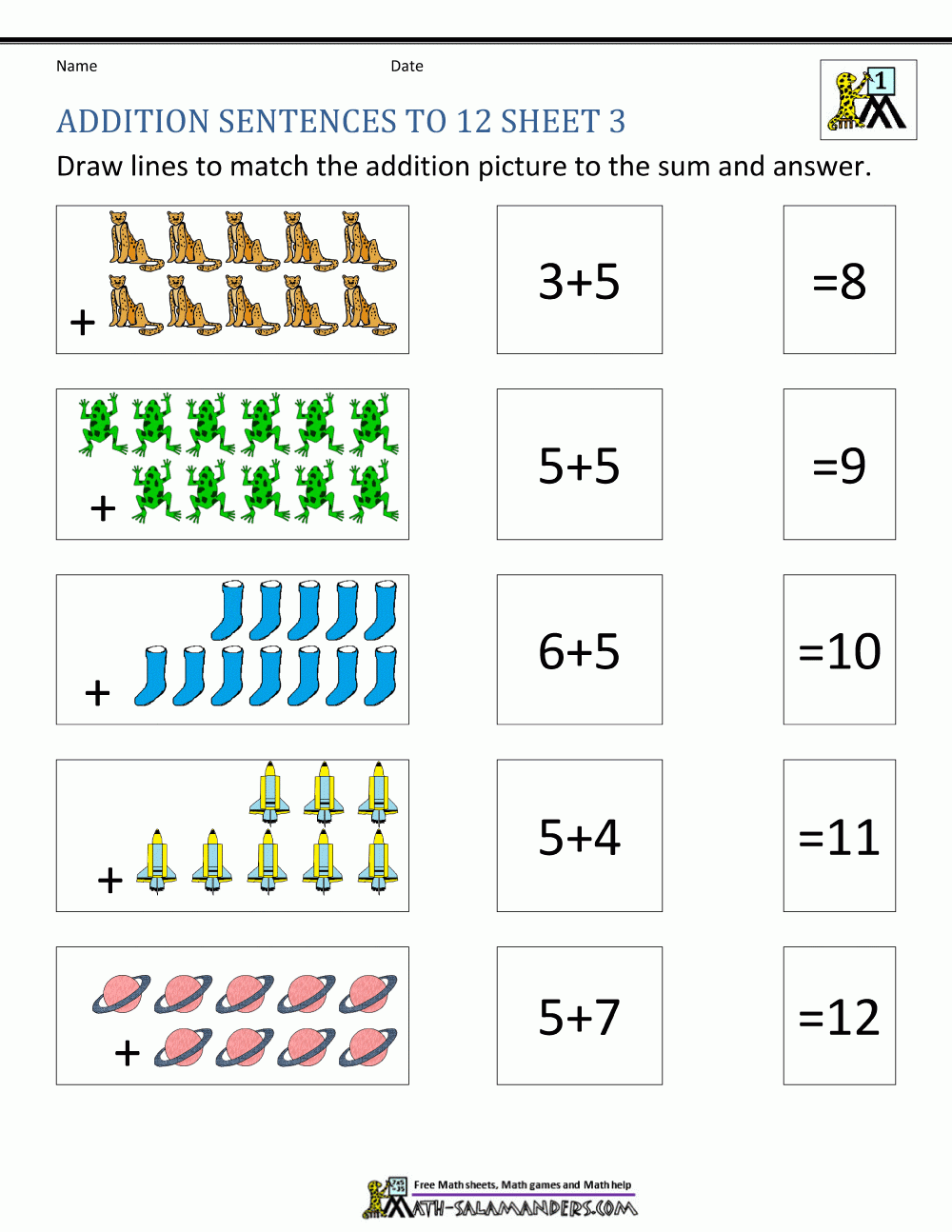 Printable Addition Sheets