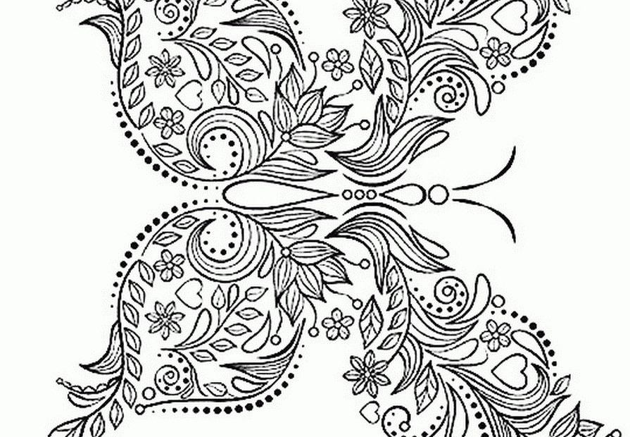 Printable Adult Coloring Pages Butterflies
