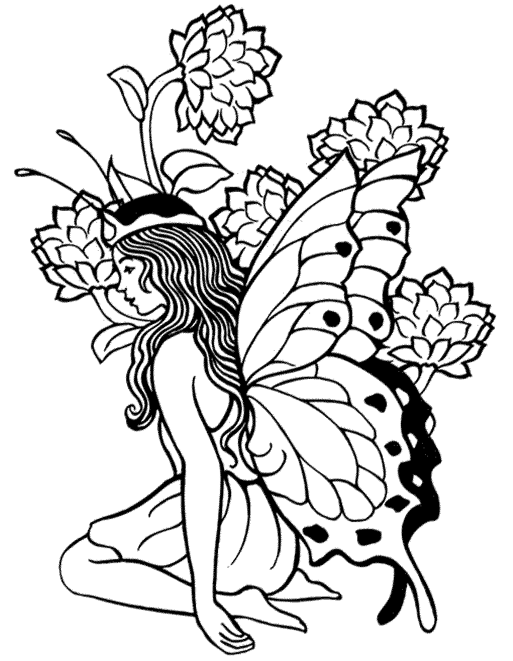 Printable Adult Coloring Pages Fairy Coloring Home