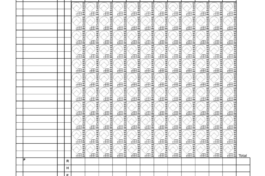 Printable Baseball Score Sheet Printable Calendar