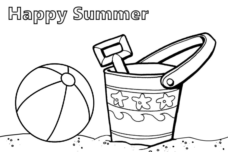Printable Beach Coloring Pages