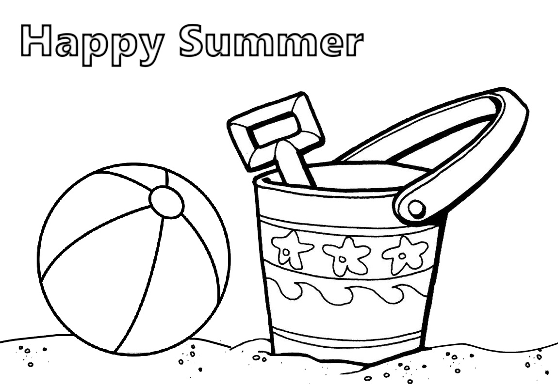 Printable Beach Coloring Pages