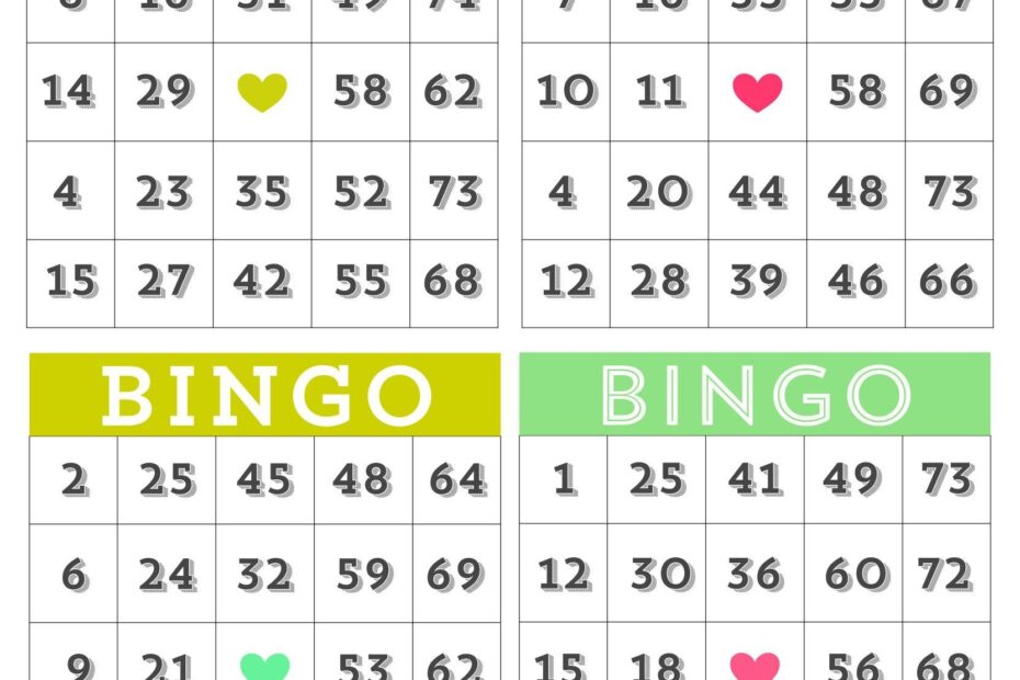 Printable Bingo Sheets With Hearts