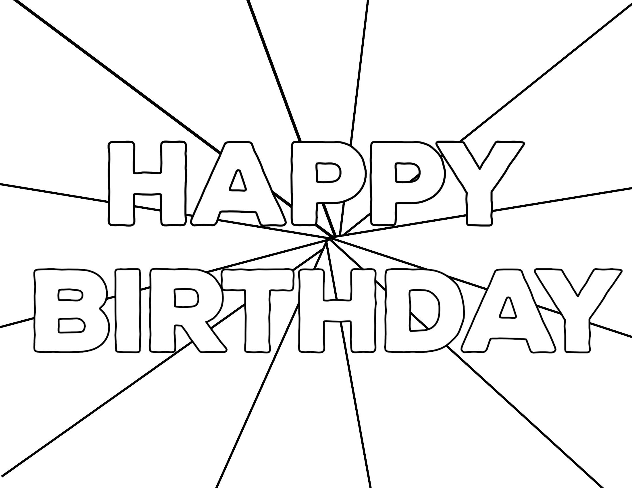 Printable Birthday Coloring Sheets