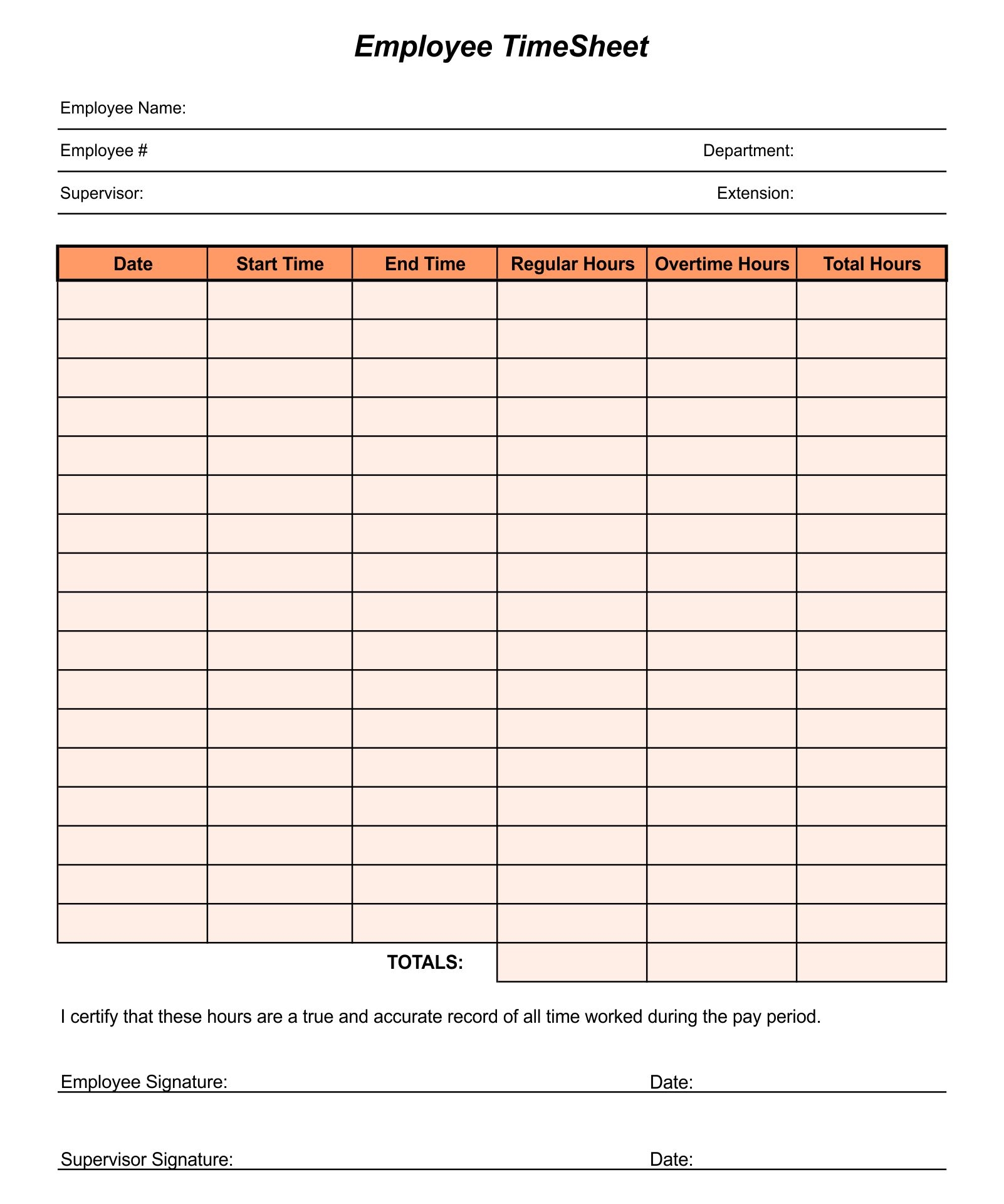 Printable Blank Employee Time Sheets My XXX Hot Girl