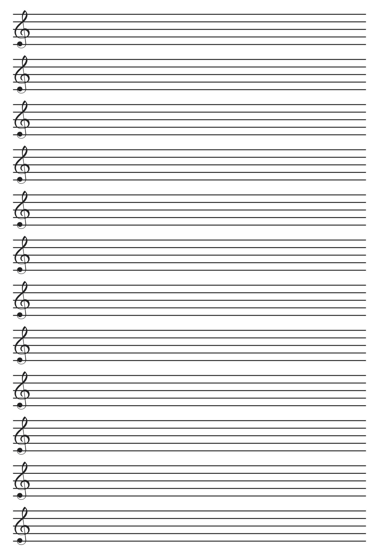 Printable Blank Music Sheets