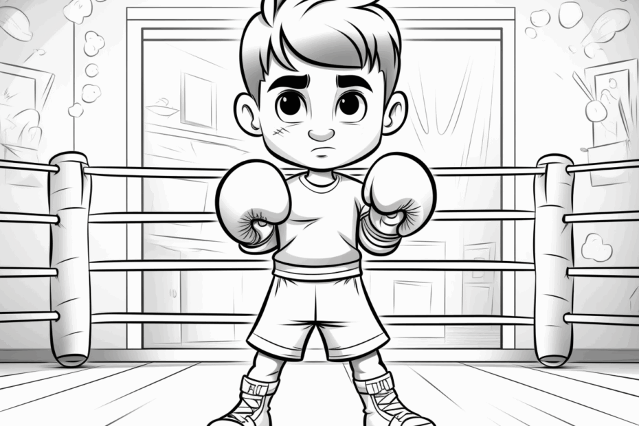 Printable Boxing Color Sheet Coloring Page