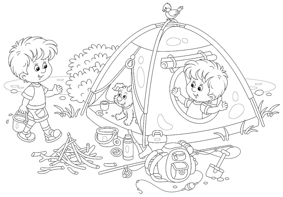 Printable Camping Coloring Pages Coloring Pages