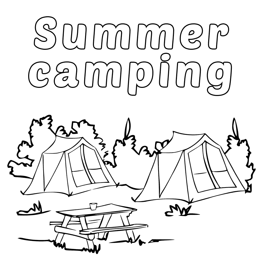 Printable Camping Coloring Pages
