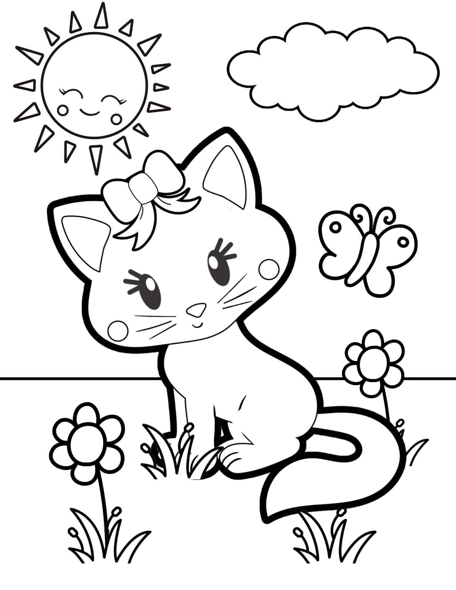 Printable Cat Coloring Pages