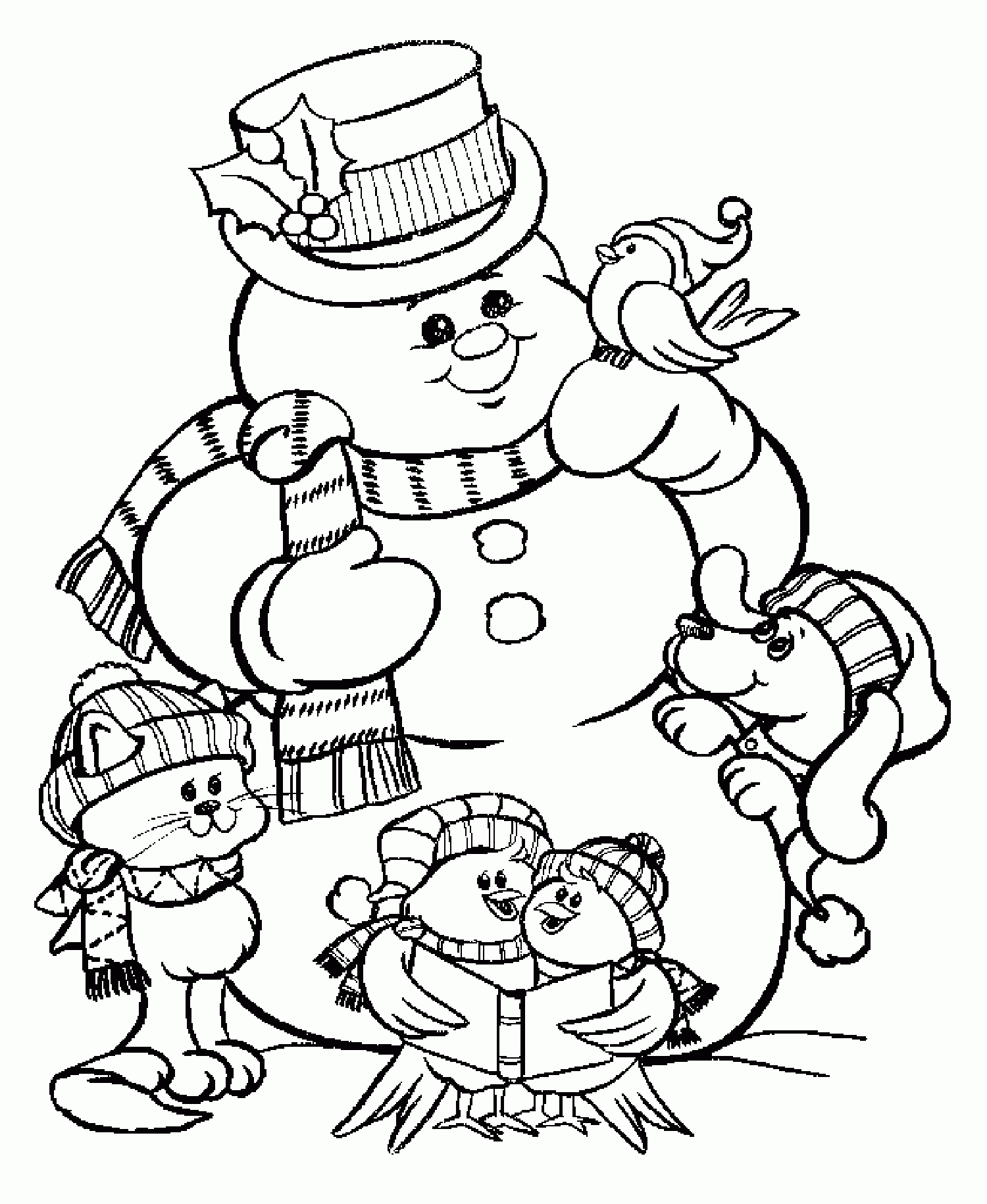 Printable Christmas Color Sheets