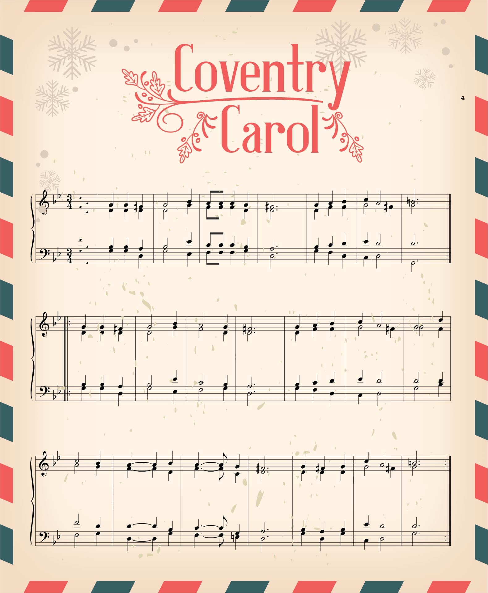 Printable Christmas Music Sheets Printable Free Templates