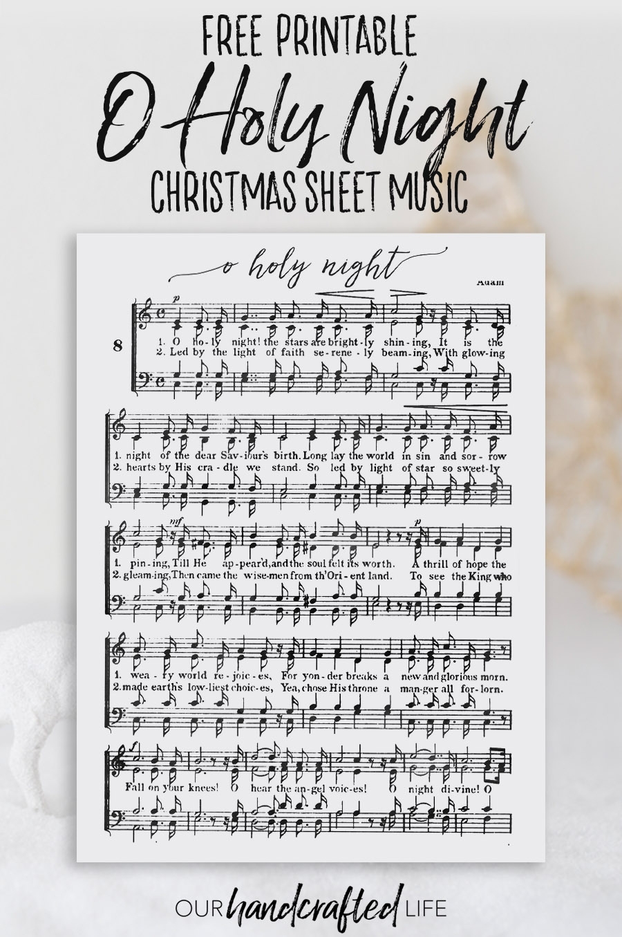 Printable Christmas Songs Sheet Music FREE Printable HQ