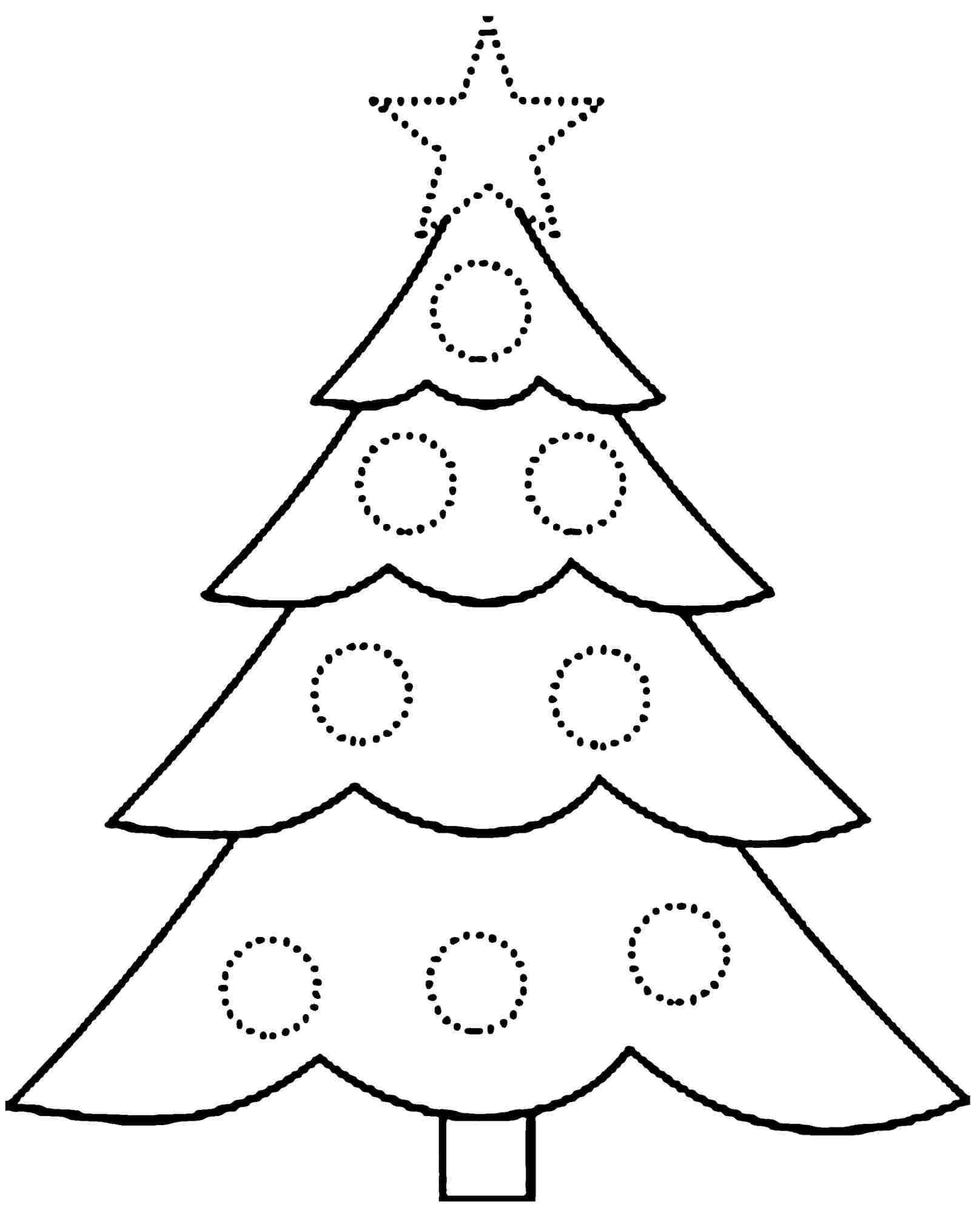 Printable Christmas Tree Coloring Page