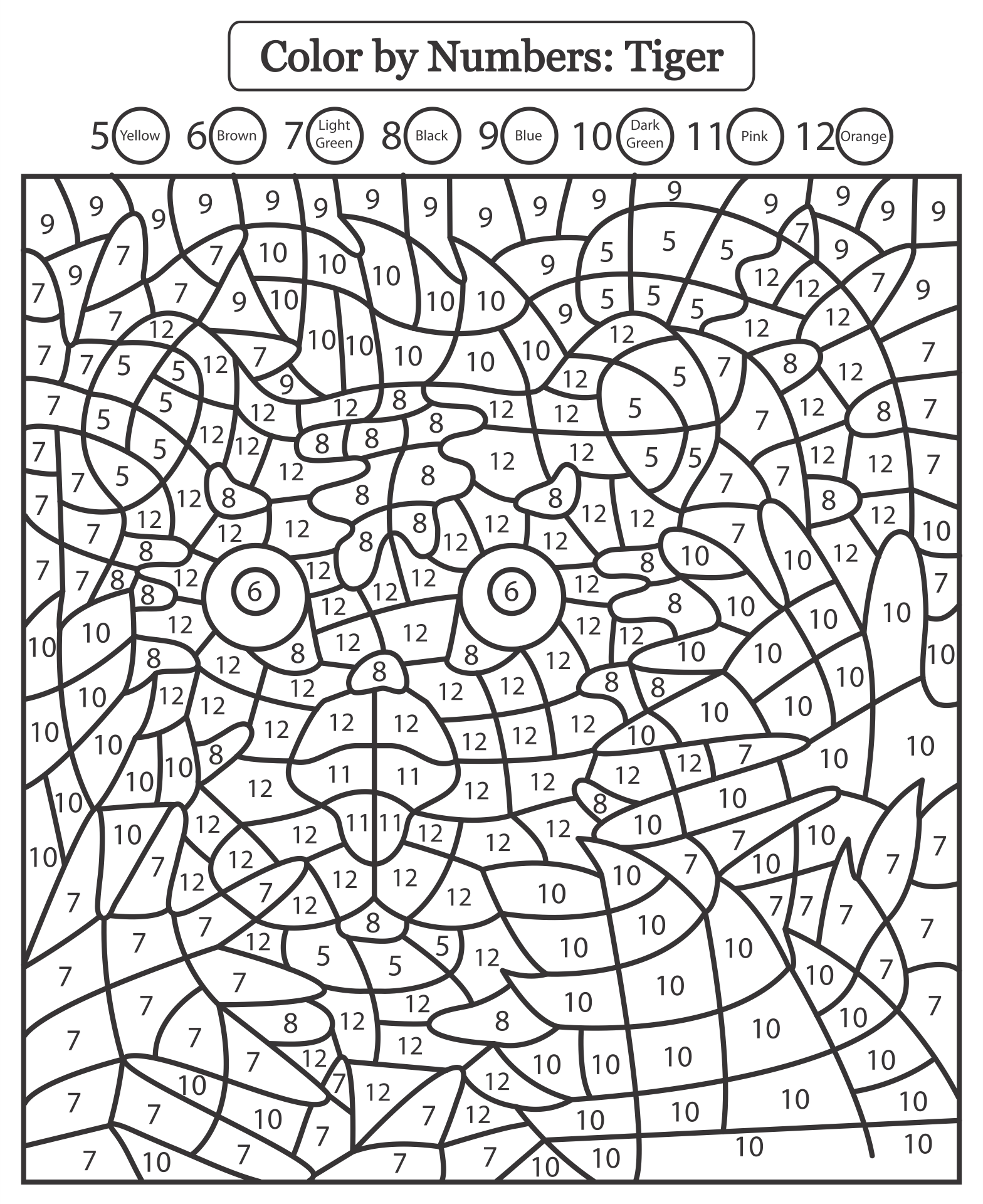 Printable Color By Number Sheets
