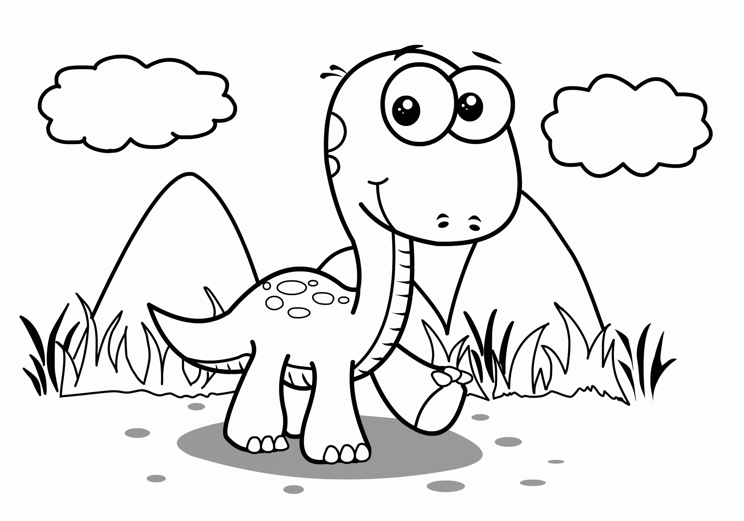 Printable Coloring Page Dinosaur Printable Dinosaur Coloring Pictures 