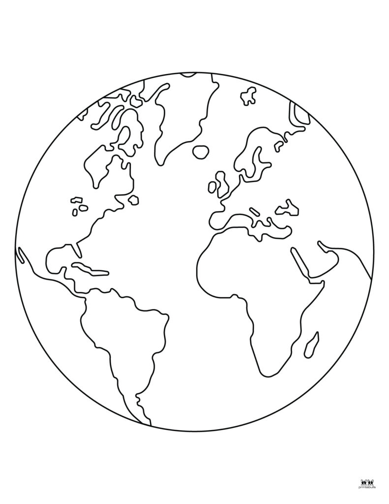 Printable Coloring Page Of Earth Free Coloring Sheet Printables For 