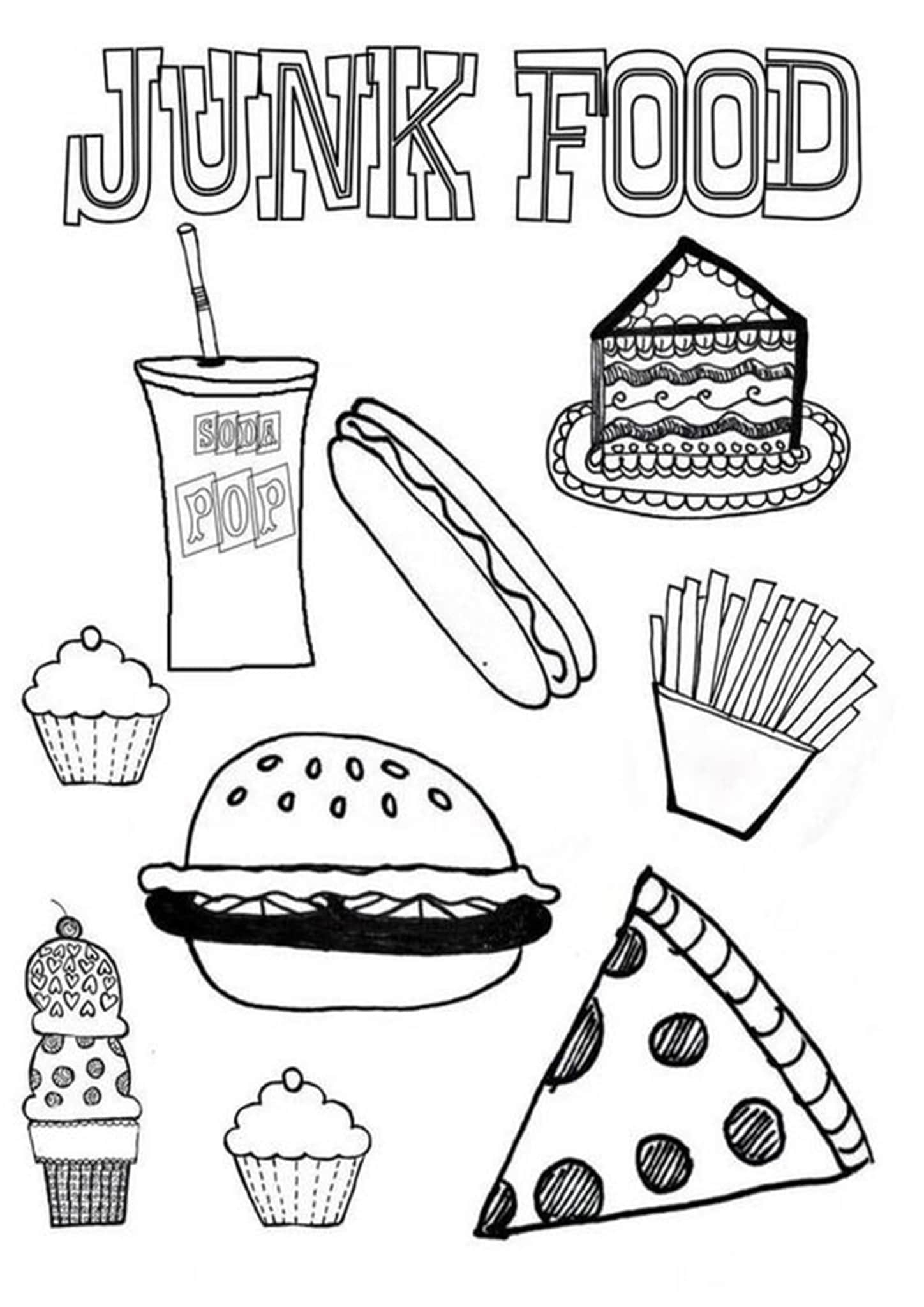 Printable Coloring Pages Food