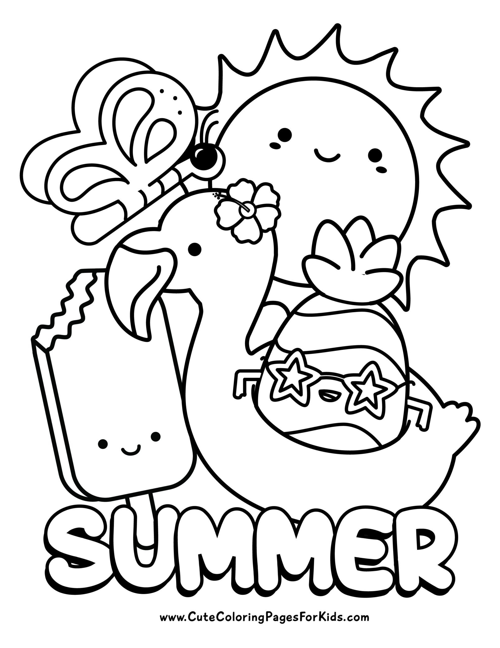 Printable Coloring Pages For Summer Infoupdate