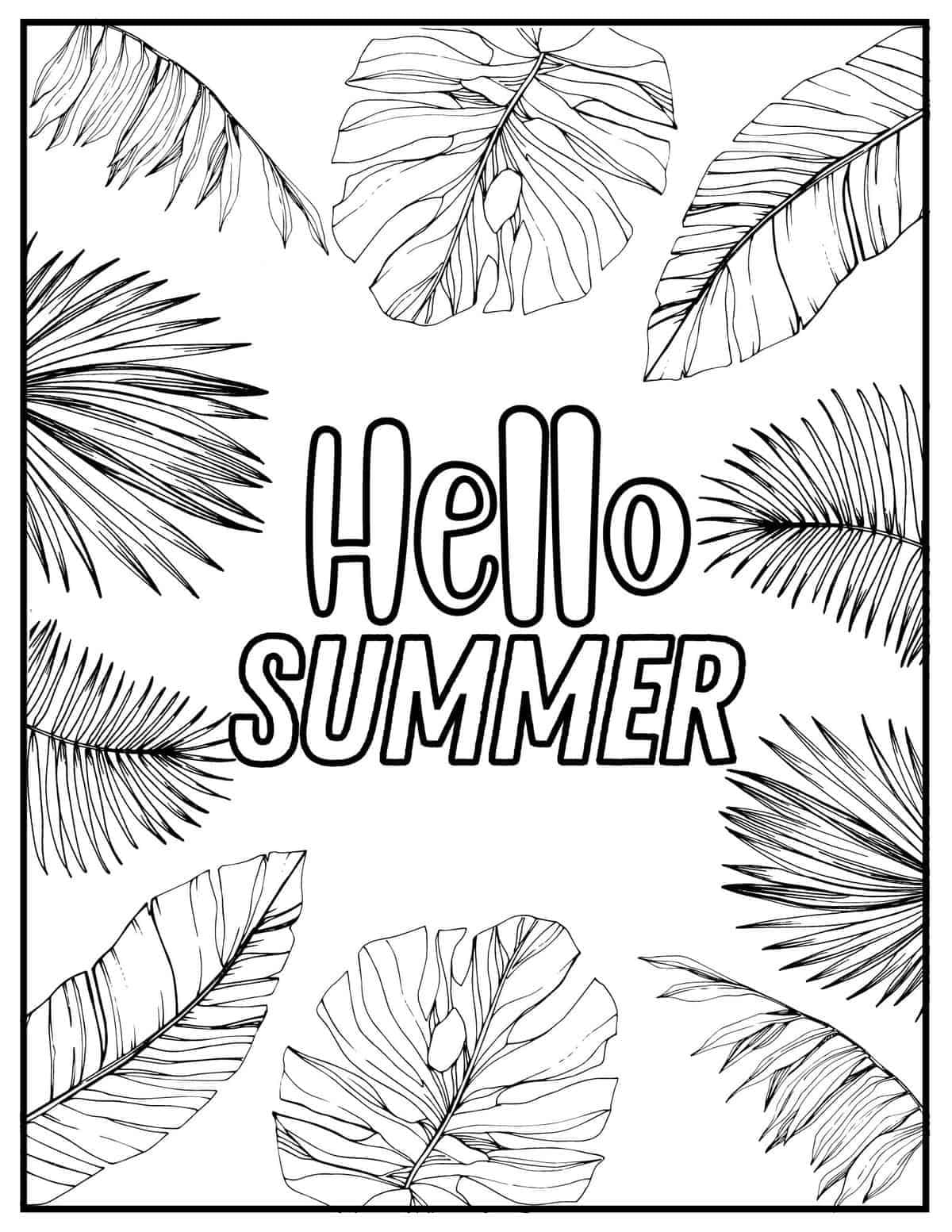 Printable Coloring Pages For Summer Infoupdate