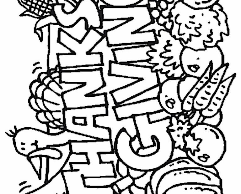 Printable Coloring Pages For Thanksgiving Free Coloring Sheet