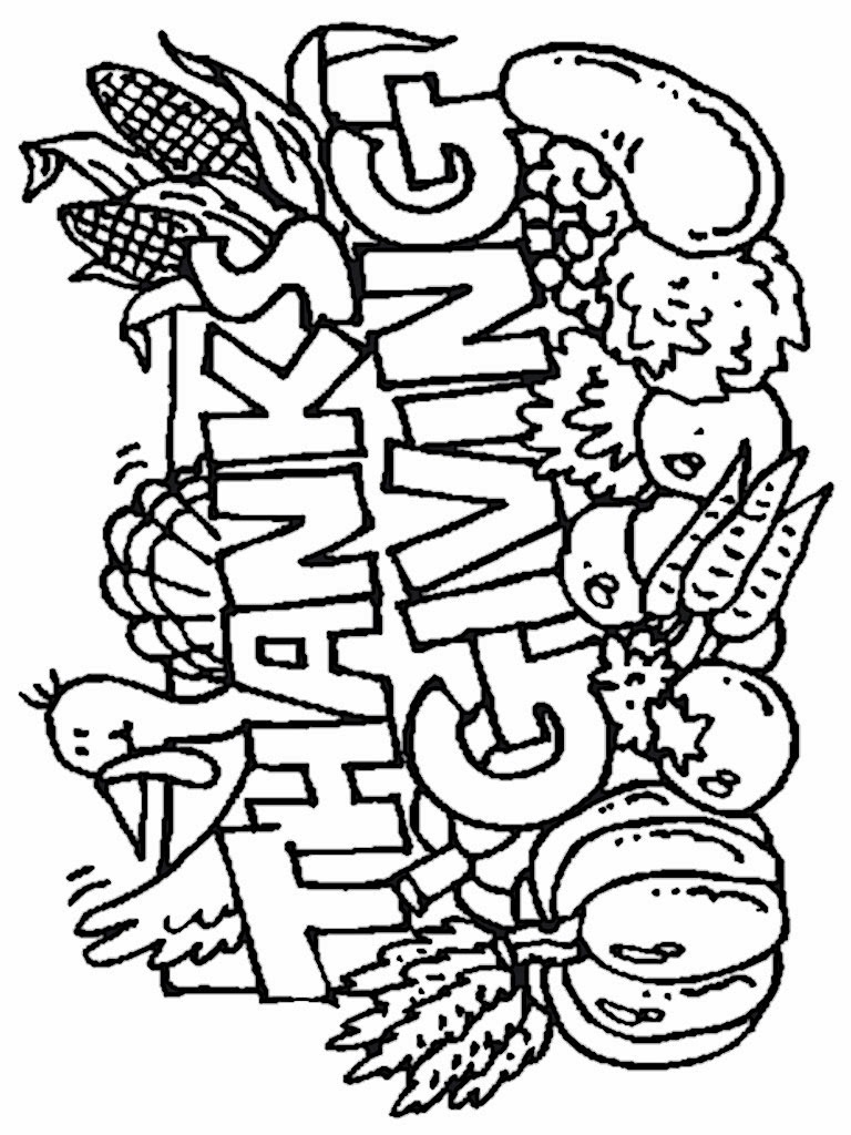 Printable Coloring Pages For Thanksgiving Free Coloring Sheet 